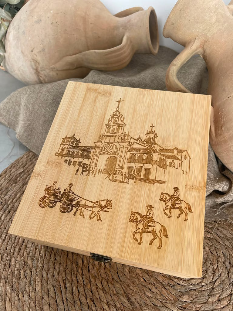 Set de vino Virgen del Rocío y Virgen del Rocío Pastora
