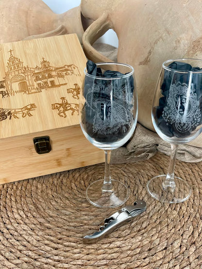 Set de vino Virgen del Rocío y Virgen del Rocío Pastora